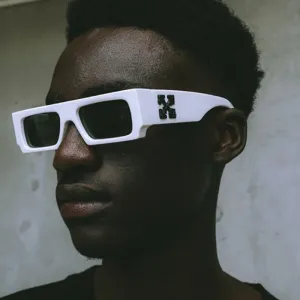 Wholesale Replica Designer Off-White Men Fashion Small Square Frame Sunglasses