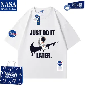 Replica Designer NASA Men Loose Short Sleeve T-Shirt